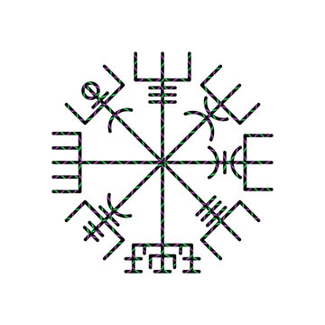 recommend clip art: Vegvisir true outline pattern silhouette
