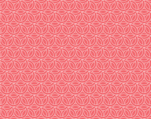 Abstract geometric pattern. A seamless vector background. White and pink ornament. Graphic modern pattern. Simple lattice graphic design