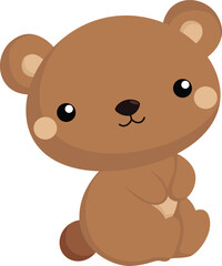 a vector of a cute bear