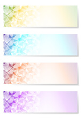A set of abstract gradient banners