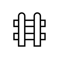 Simple rounded fence icon. Vector.