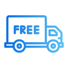 delivery truck gradient icon