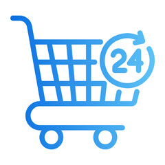 shopping cart gradient icon