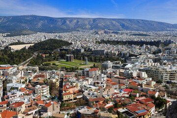 Greece Athens. view of the city from the Acropolis