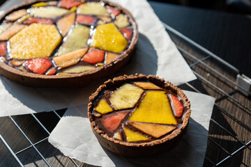 Fruit stained glass tart