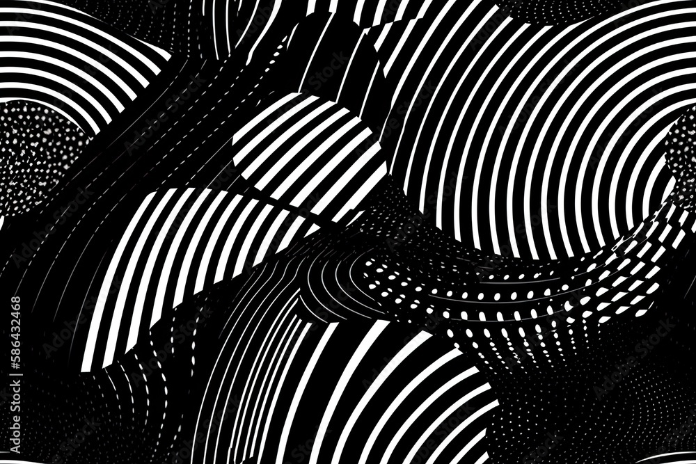 Poster monochromatic abstract background with flowing lines. generative ai