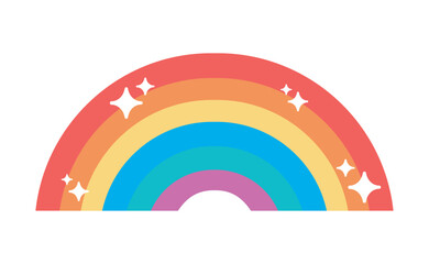 rainbow icon isolated