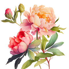 pink peonies