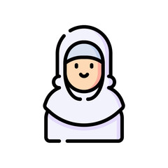 icon woman muslim Ramadan and Islamic Eid