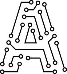 a letter technology icon