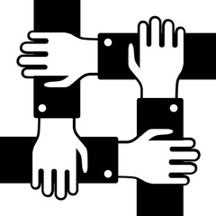 Obraz premium Unity Handshake Handshake Cooperation Icon
