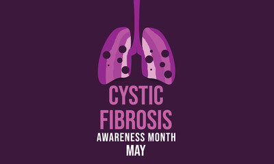 Fototapeta premium Vector National Cystic Fibrosis awareness month may. Template background, banner, card, poster