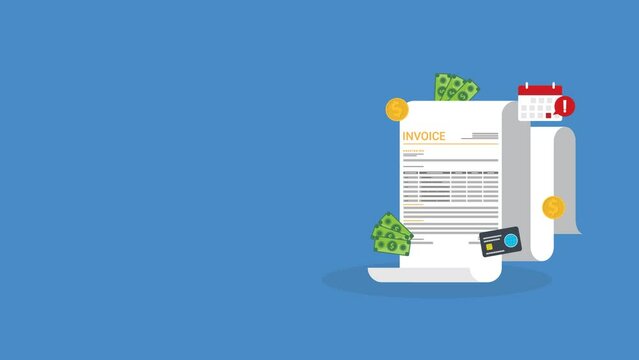 Invoice. Payment and invoicing document, business or financial operations.