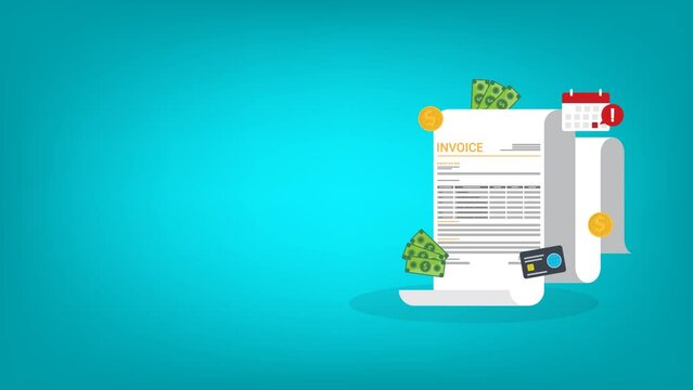 Invoice. Payment and invoicing document, business or financial operations.