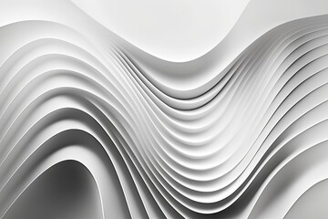 An abstract white background with wavy lines and curves Ai generative.