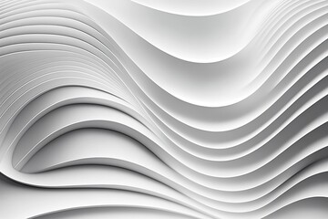 An abstract white background with wavy lines and curves, perfect for modern designs Ai generative.