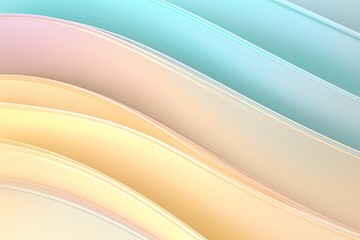 Translucent pastel smooth background with abstract multi colored waves and curves. Ai generative.