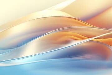 Translucent pastel smooth background with abstract multi colored waves and curves. Ai generative.
