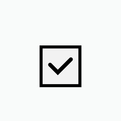 Checkmark Icon.  Approve, Confirm Symbol for Design, Presentation, Website or Apps Elements - Vector.  