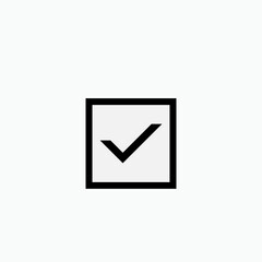 Checkmark Icon.  Approve, Confirm Symbol for Design, Presentation, Website or Apps Elements - Vector.  