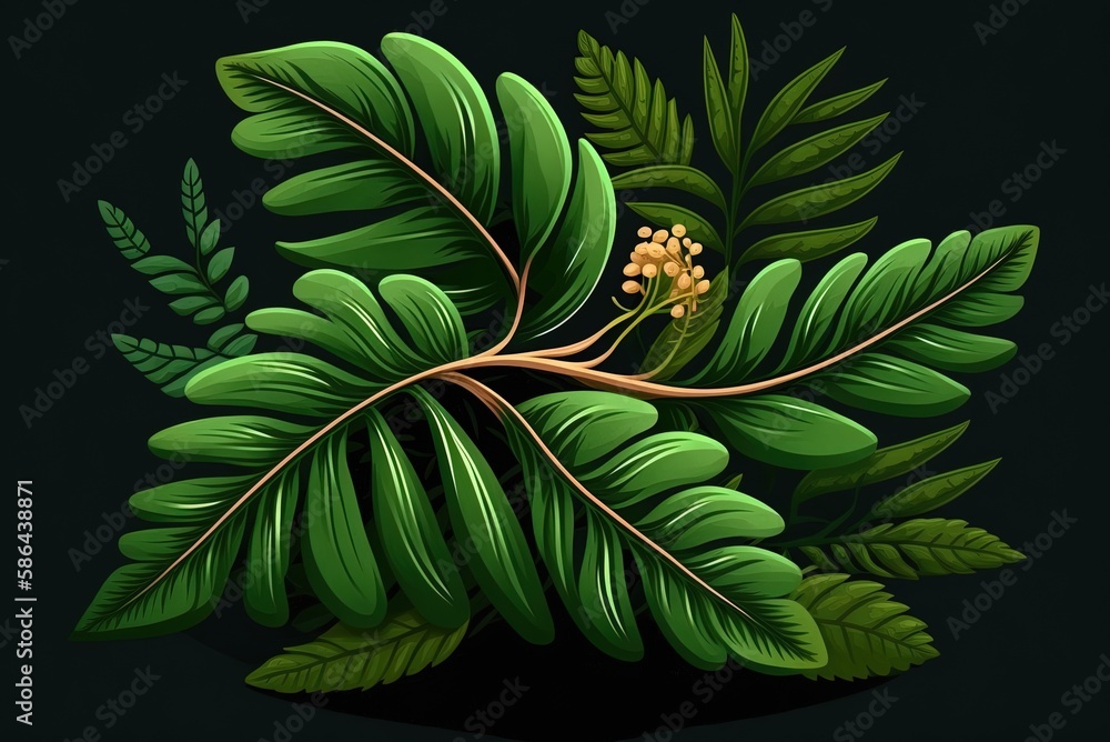 Poster image of a single aspidimorpha sanctaecrucis insect perched on a leaf generative ai