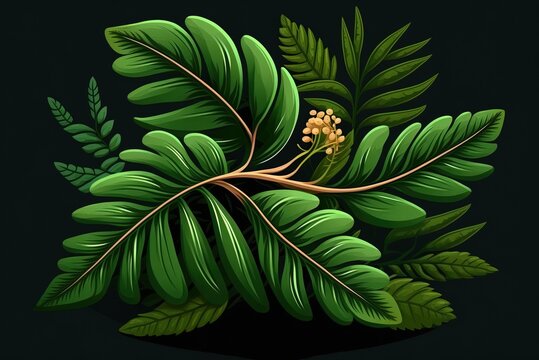 image of a single aspidimorpha sanctaecrucis insect perched on a leaf Generative AI