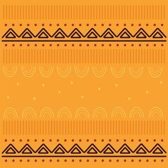 Seamless boho patterns with geometric. Contemporary minimalistic trendy yellow backgrounds for kids. Vector illustration Flat web design element for website or app, graphic design, logo, web site, soc