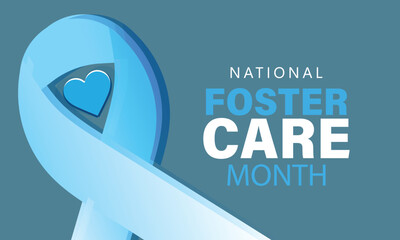National Foster Care Month may. Template  background, banner, card, poster. vector illustration. 