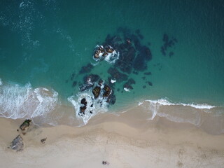 stunning 6k aerial panoramic view of huatulco oaxaca mexico beach and sea
