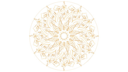 Golden mandala design 