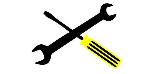 illustration of a spanner and screwdriver 