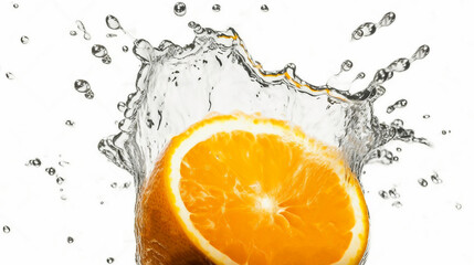 Obraz na płótnie Canvas orange and water splash