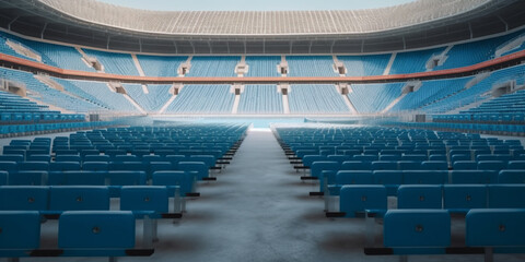 Obraz premium Stadium seating. front view Generative AI