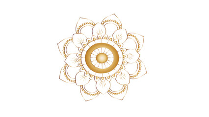 illustration of a gold mandala design