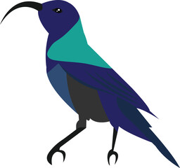 Fototapeta premium blue bird vector image