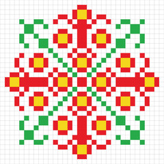 beautiful  cross stitch pattern or design vector