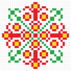 beautiful  cross stitch pattern or design vector