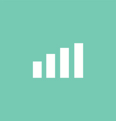 Small to large growth chart icon