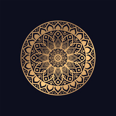 Premium Ornamental golden mandala background design Vector