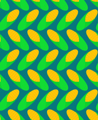 Ear of corn pattern seamless. Baby fabric texture