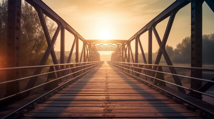 bridge in the morning