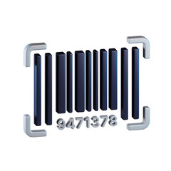 Barcode Label 3D Icon