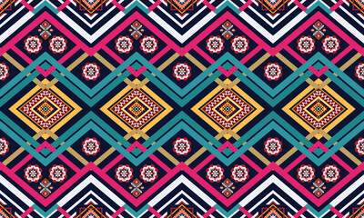  Ikat ethnic vector abstract beautiful art. Ikat seamless pattern for background,fabric,wrapping,clothing,wallpaper,Batik,carpet,embroidery style