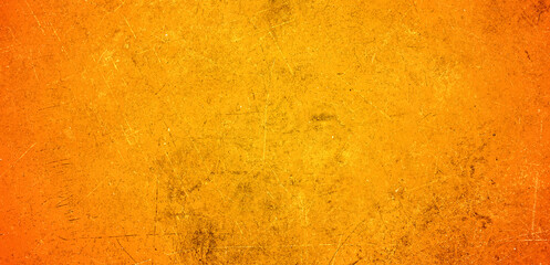 Abstract orange grunge cement surface texture background