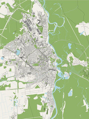 map of the city of Babruysk, Belarus
