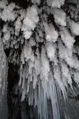 Obraz premium Icicles on Lake Baikal