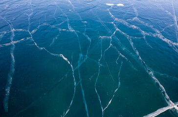 Ice of Lake Baikal