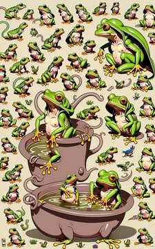 Frogs having fun
