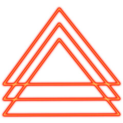Glowing Red Triple Triangle