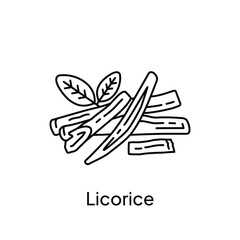 Licorice Root Natural Ingredient Illustration Design